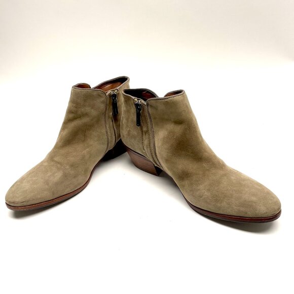 Sam Edelman sand suede booties side zipper - Picture 6 of 7